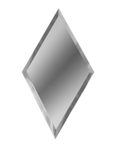 Плитка Зеркальная плитка Ромбы с фацетом 10 мм РЗС1 01 20 х 34 см серебряный Дст