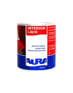 Лак для отделки деревянных поверхностей Interior Lack 1 л полуматовый интерьерный Aura