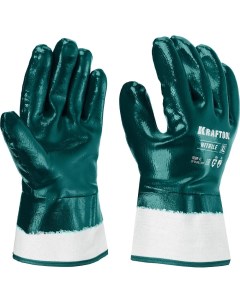 П_А_К Особопрочные перчатки нитриловое покрытие максимальная защита от нефтепро Kraftool