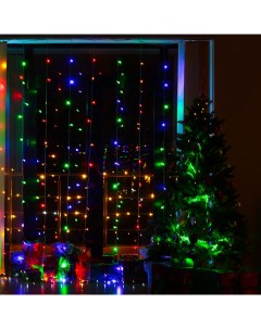 Гирлянда штора на окно новогодняя светодиодная H0149 5 х 2 м разноцветная Baziator