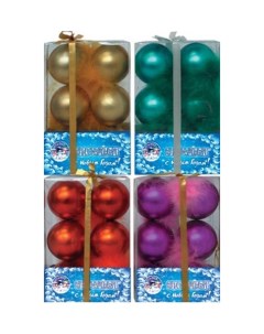 Набор шаров на ель Е50293 6 см 6 шт цвет в ассортименте Snowmen