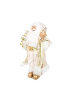 Новогодняя фигурка Дед Мороз в Длинной Золотой Шубке MT 21838 30 32x33x30 см Maxitoys