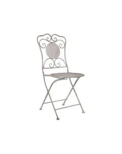 Садовый стул складной АЖУРНЫЙ ПРОВАНС металл белый 53х40 5х90 5 см Kaemingk