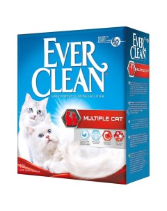 Комкующийся наполнитель Multiple Cat для нескольких кошек 3 шт по 10 л Ever clean