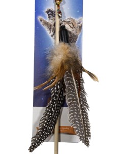 Игрушка для кошек Дразнилка с хвостиком из перьев 71см Nobby