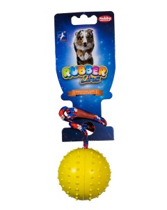 Игрушка для собак Мяч с веревкой и колокольчиком 7см Nobby