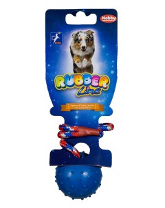 Игрушка для собак Мяч с веревкой и колокольчиком 5см Nobby