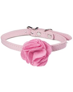 Ошейник для собак декоративный Нежность обхват шеи 25 31см полиэстер розовый Триол
