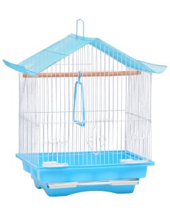Клетка для птиц укомплектованная 30 х 23 х 39 см голубая Nobrand