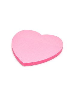 Блок фигурной бумаги для заметок Сердце неон розовая 50 л 12 шт Lamark