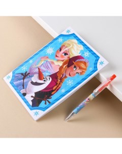 Канцелярский набор С новым годом блокнот А5 ручка наклейки Холодное сердце Disney