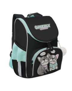 Рюкзак школьный с мешком RAm 384 4 1 черный Grizzly