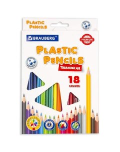 Набор цветных карандашей 18 цв арт 181662 5 наборов Brauberg