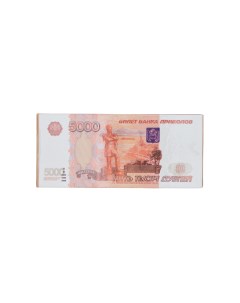 Отрывной блокнот визитка OV00000028 пачка денег 5000 рублей Филькина грамота