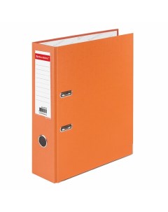 Папка регистратор с покрытием из ПВХ 80 мм с уголком оранжевая 227199 4 шт Brauberg