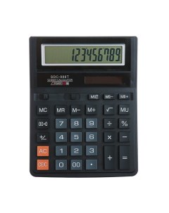 Калькулятор настольный 12 разрядный SDC 888T питание от батарейки таблетки 588175 Кнр