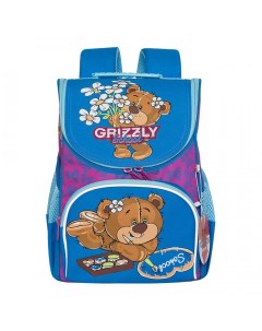Рюкзак детский школьный с мешком для обуви цвет фиолетовый лазурный RAm 084 6 Grizzly