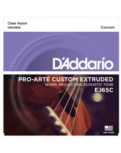 Струны для укулеле концерт EJ65 C D`addario
