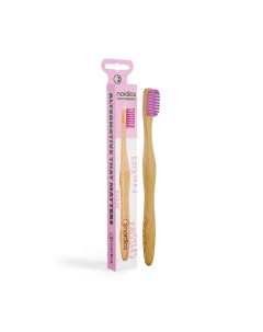 Зубная щетка бамбуковая Pink Bristles Nordics