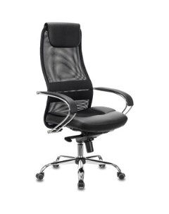 Кресло офисное Premium Stalker EX 609 PRO хром мультиблок ткань сетка экокожа черное 532416 Brabix
