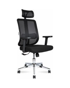 Офисное кресло Tema Chrome 2D 216A Chrome 2D B BB база хром черный пластик черная сетка черная ткань Norden