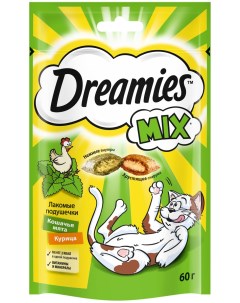 Лакомство для взрослых кошек MIX Микс мята курица 60 г Dreamies