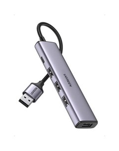 Хаб USB CM473 USB 3 0 to 4xUSB 3 0 Space Gray 20805 Ugreen