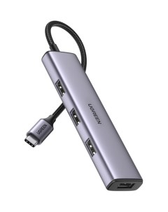 Хаб USB CM473 USB Type C to 4xUSB 3 0 Grey 20841 Ugreen