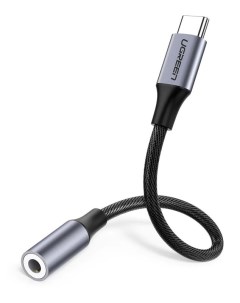 Аксессуар AV142 USB Type C to 3 5mm Female Cable 10cm Grey 30632 Ugreen