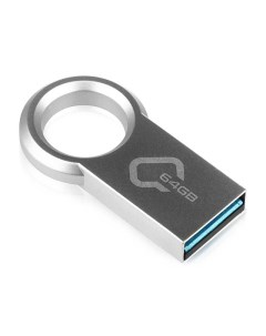 USB Flash Drive Ring 3 0 64GB Metallic Qumo