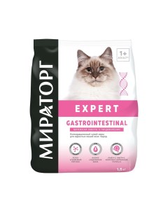 Корм для кошек Expert для домашних бережная забота о пищеварении сух 1 5кг Мираторг