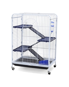 Клетка для шиншилл 64х44х93см 3-эт. выдв. поддон укомп. на колесах Kredo