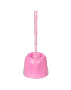 Ерш для туалета МТ066 Стандарт напольный пластик розовый Мультипласт