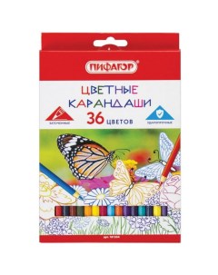 Классические заточенные цветные карандаши Пифагор