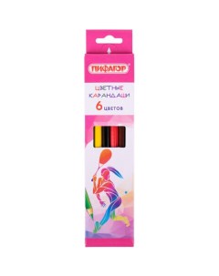 Классические цветные карандаши для девочек Пифагор