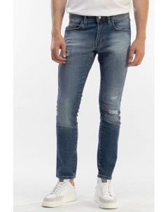 Джинсы с эффектом потертости зауженные Carrera jeans