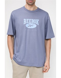 Хлопковая футболка с принтом Reebok