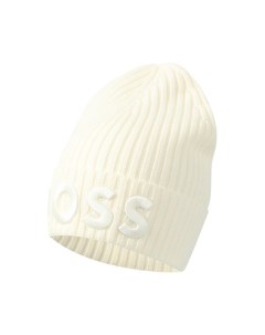 Однотонная шапка с логотипом бренда Boss