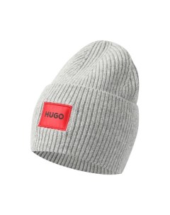 Шерстяная шапка с логотипом бренда Hugo