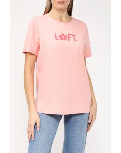Хлопковая футболка с принтом Loft