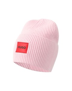 Шерстяная шапка с логотипом бренда Hugo