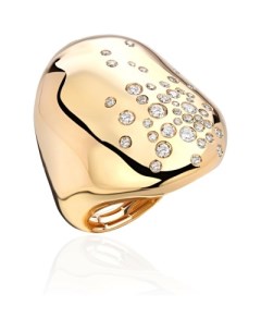 Кольцо с 42 бриллиантами из жёлтого золота Эстет