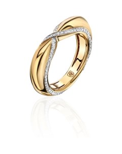 Кольцо с 113 бриллиантами из жёлтого золота Эстет