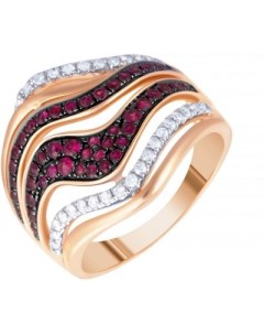 Кольцо с рубинами и бриллиантами из красного золота Джей ви