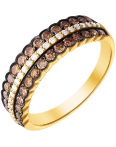 Кольцо с 53 бриллиантами из жёлтого золота Джей ви
