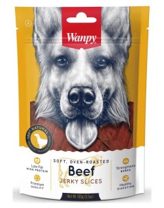 Лакомство для собак Dog соломка из вяленой говядины 100 г Wanpy
