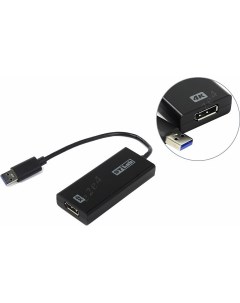 Адаптер USB 3 0 A m DisplayPort f черный U 1380 Stlab