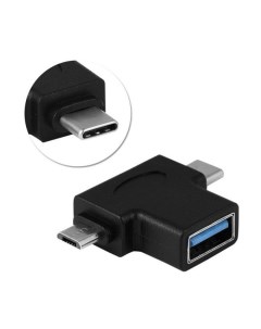 Переходник адаптер Micro USB USB Type C USB 3A черный UC 302 30747 Orient