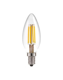 Лампа светодиодная филаментная Е14 4200К 9 Вт 1000 Лм 230 В свеча прозрачная Elektrostandard