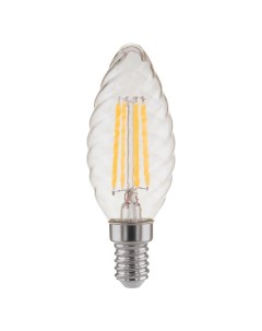 Лампа светодиодная филаментная Е14 3300К 7 Вт 700 Лм 230 В свеча витая прозрачная Elektrostandard